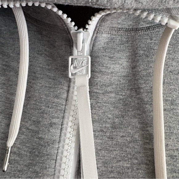 NIKE x SACAI sz M Tech Fleece Jacket Gray White Ruffle Full Zip 716911 - Picture 11 of 15